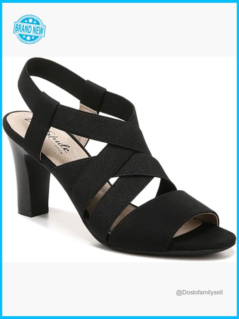 Heeled Sandals Dressy Chic Sophisticated Open Toe Crisscross Straps Work Wedding